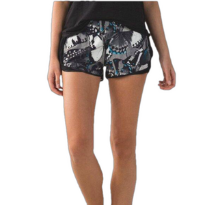 Lululemon Super Squad Short Exploded So Fly Butterfly Angel Wing Black / Black